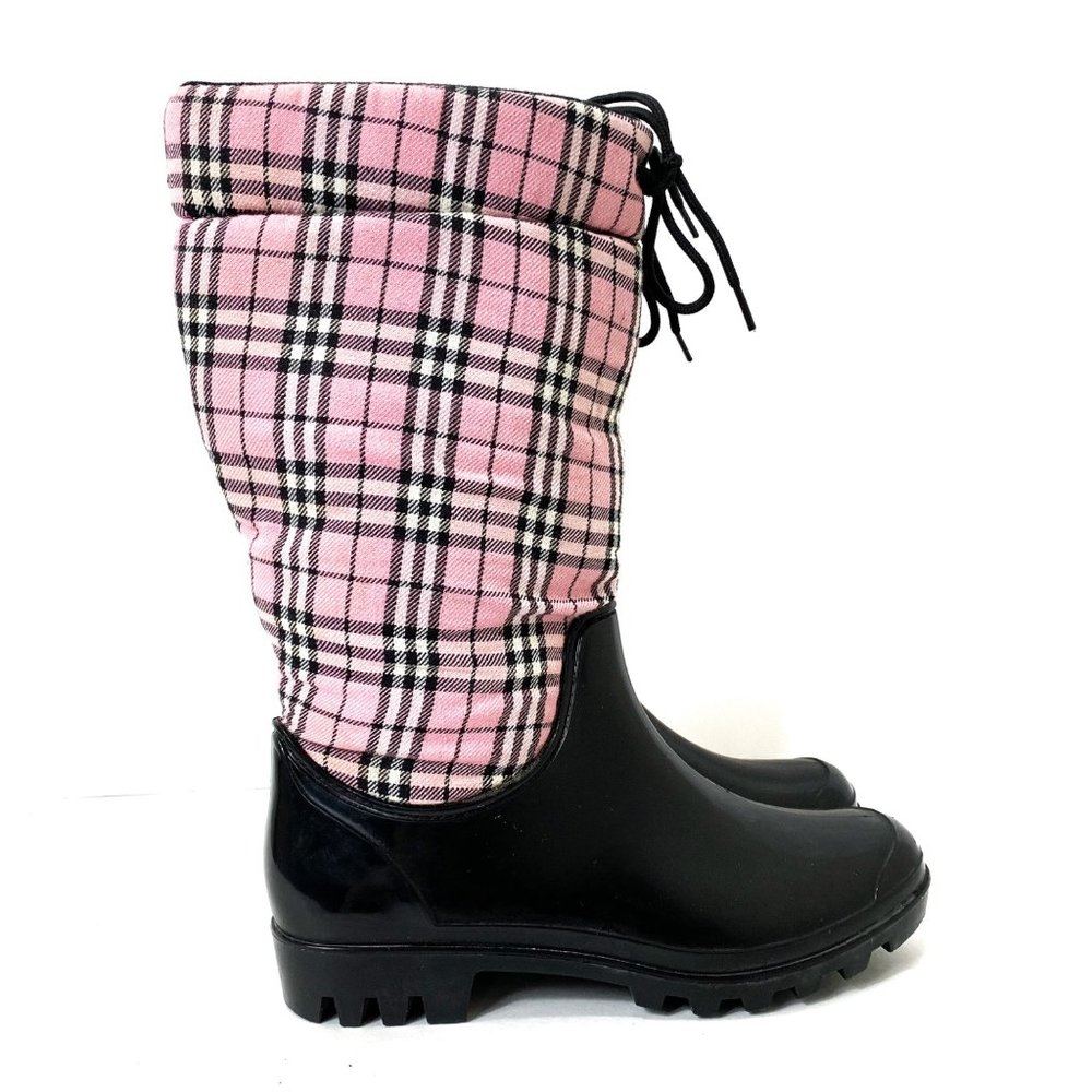 Corkys Plaid Rain Boots - 10